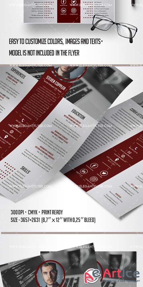 Premium CV and Cover Letter V2 2018 PSD Template