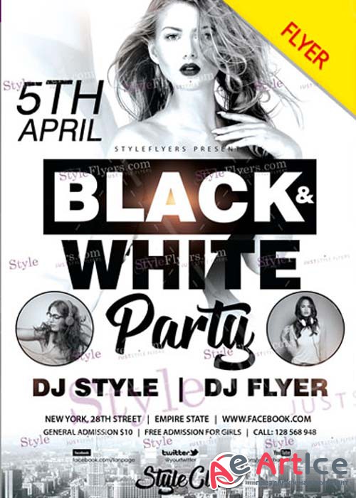 Black & White Party V1 2018 Flyer PSD