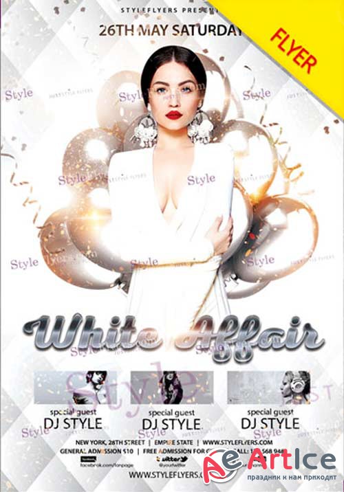 White Affair V1 2018 Flyer PSD