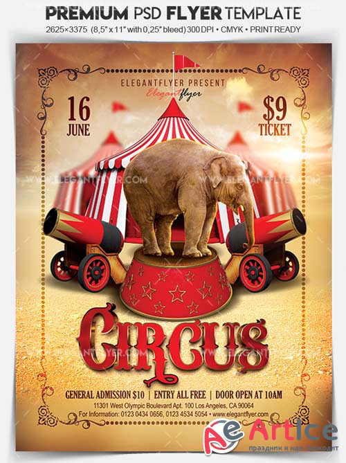 Circus V1 2018 Flyer PSD Template