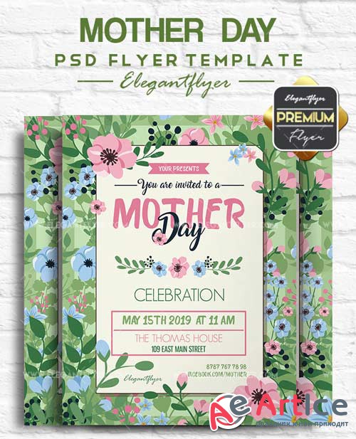 Mother Day V6 2018 Flyer PSD Template