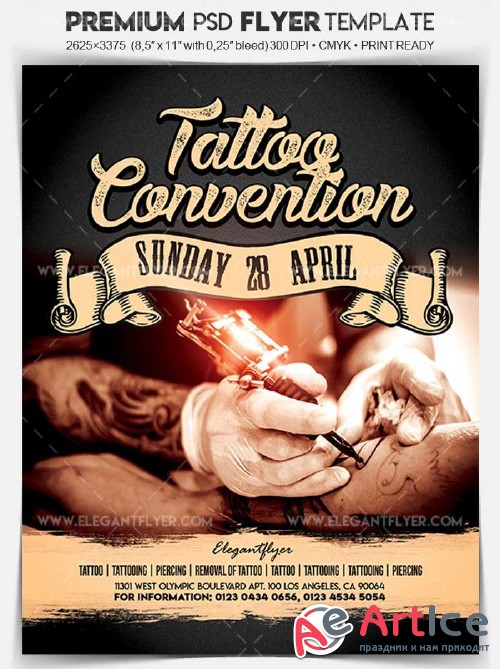 Tattoo Convention V2 2018 Flyer PSD Template