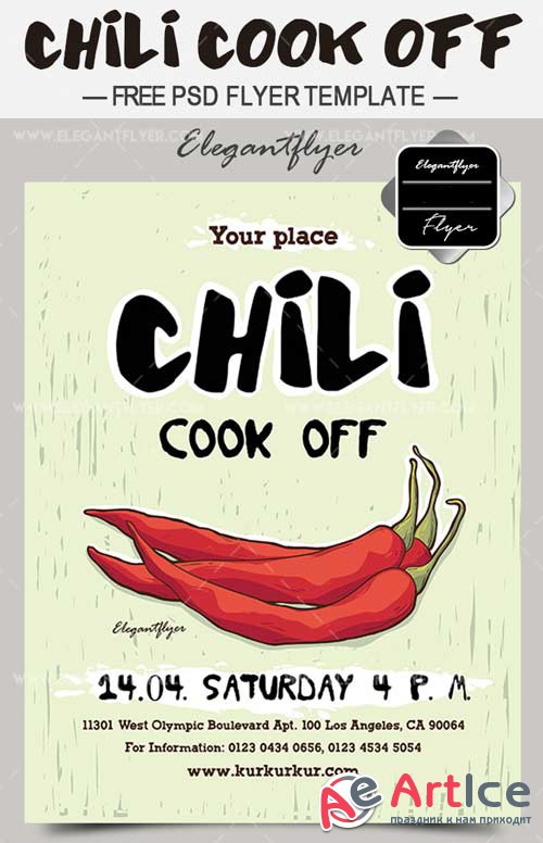 Chili Cook Off V4 2018 Free Flyer PSD Template