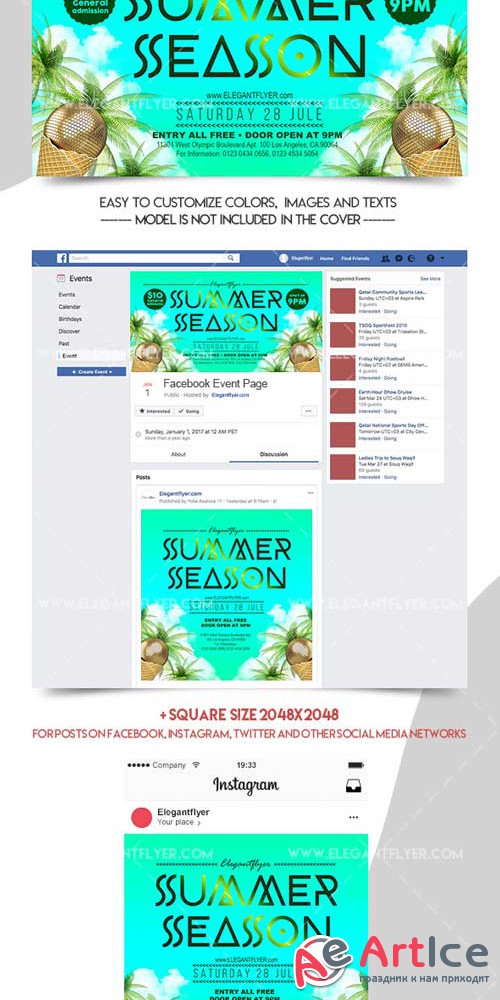 Summer Season V1 2018 Premium Facebook Event Page