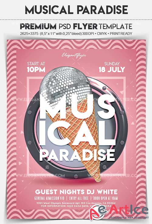 Musical Paradise V1 2018 Flyer PSD Template