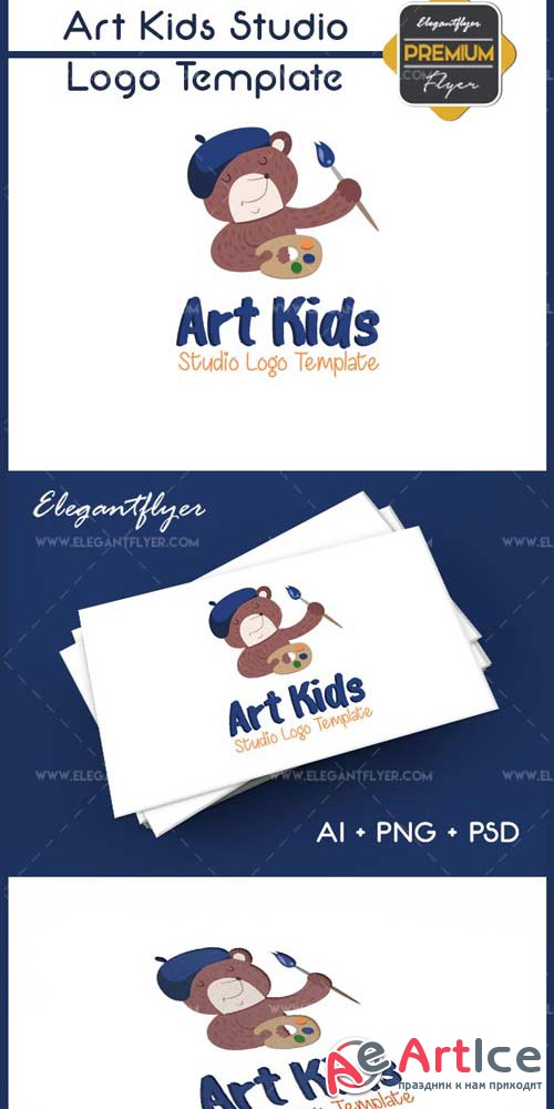 Art Kids Studio 2018 Premium Logo Template V1