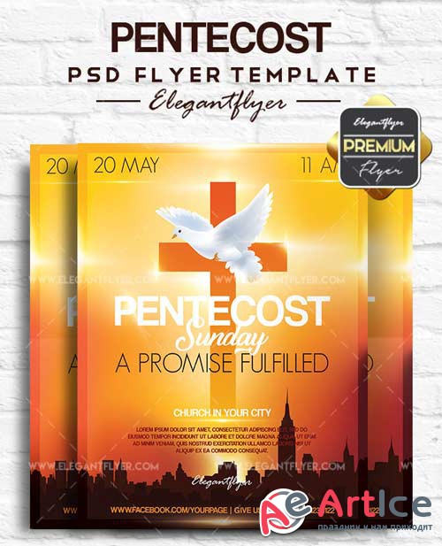 Pentecost V1 2018 Flyer PSD Template