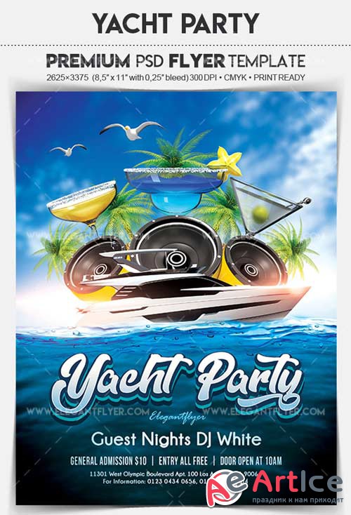 Yacht Party V 6 2018 Flyer PSD Template