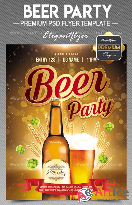 Beer Party V9 2018 Flyer PSD Template