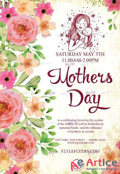Mothers Day V18 2018 PSD Flyer Template