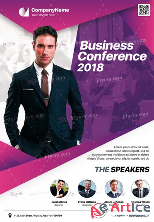 Business Conference V3 2018 PSD Flyer Template