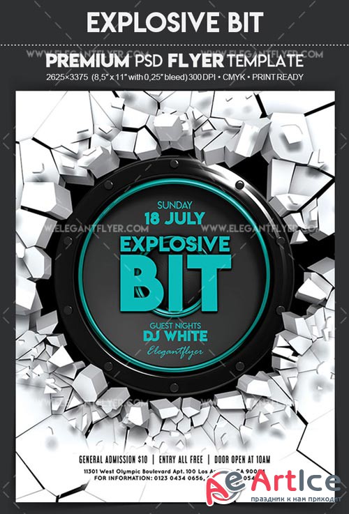 Explosive Bit V1 2018 Flyer PSD Template