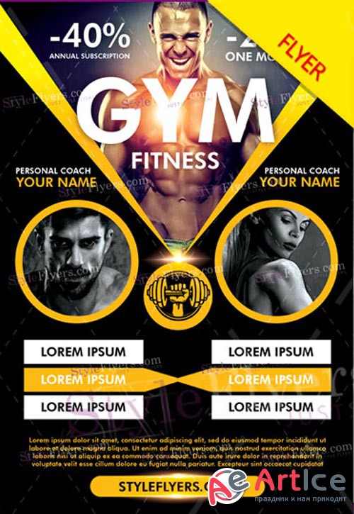 Fitness GYM V17 2018 Flyer PSD
