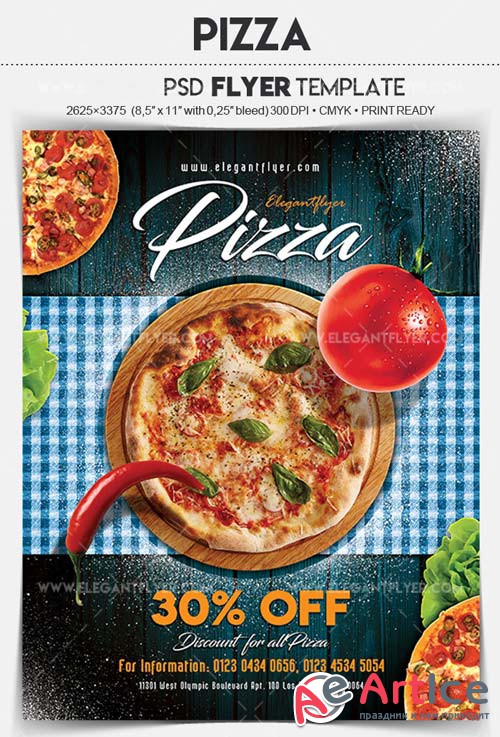 Pizza V7 2018 Flyer PSD Template