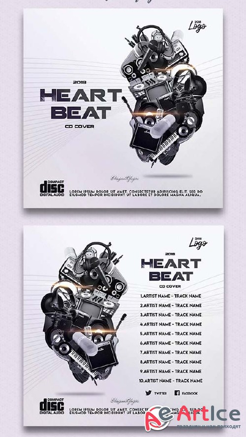 Heartbeat V1 2018 CD Cover in PSD