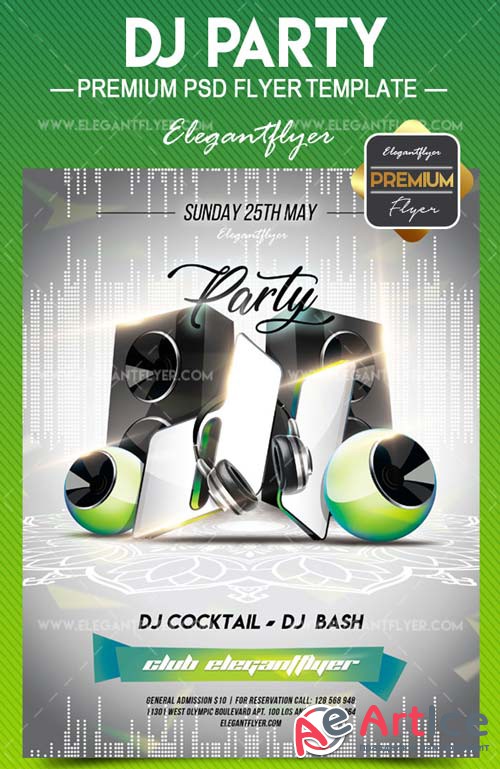 DJ Party 2018 Flyer PSD V7 Template