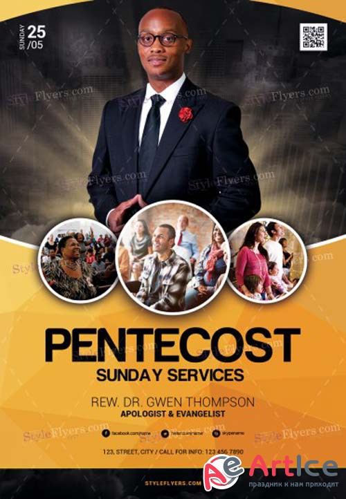Pentecost Church V5 2018 PSD Flyer Template