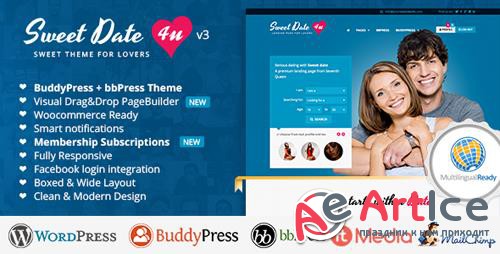 ThemeForest - Sweet Date v3.2.4 - More than a Wordpress Dating Theme - 4994573