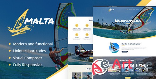 ThemeForest - Malta v1.0 - Windsurfing, Kitesurfing & Wakesurfing Center WordPress Theme - 19259924