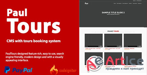 CodeCanyon - PaulTours v1.0 - CMS with tours & transfer booking system - 19199958