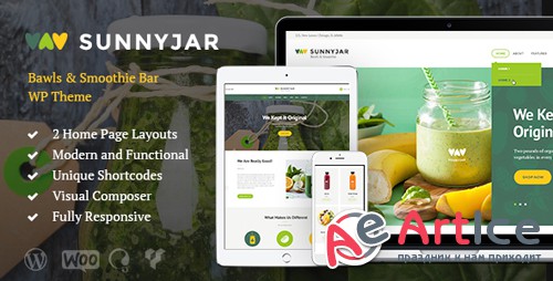 ThemeForest - SunnyJar v1.2 - Smoothie Bar & Healthy Drinks Shop WordPress Theme - 15748022