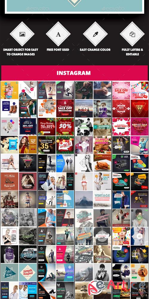 GraphicRiver - Promotion Instagram Banners Ads - 159 PSD Bundle - 13686890