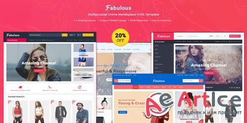 CodeSter - Fabulous v1.0 - Multipurpose eCommerce HTML Template - 7124