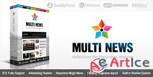 ThemeForest - Multinews v2.6.2 - Multi-purpose WordPress News,Magazine - 8103494
