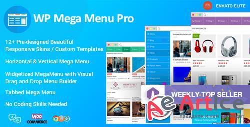 CodeCanyon - WP Mega Menu Pro v1.1.0 - Responsive Mega Menu Plugin for WordPress - 19190840