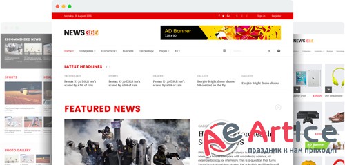 JoomShaper - News365 v2.0 - Responsive Joomla Template for News/Magazine