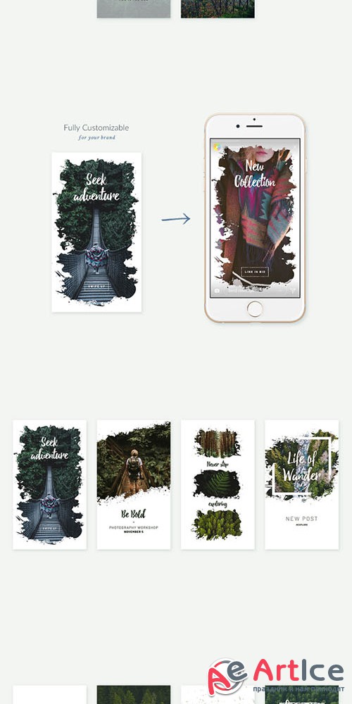 Forests Instagram Stories - 30 Beautiful Instagram Story templates designed in Photoshop