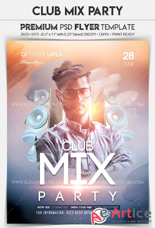Club Mix Party V11 2018 Flyer PSD Template