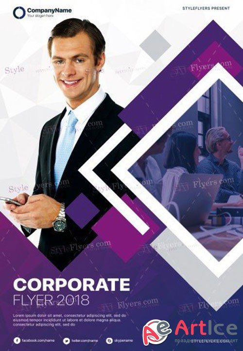 Corporate V7 2018 PSD Flyer Template