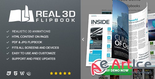 CodeCanyon - Real3D FlipBook v3.4.11 - WordPress Plugin - 6942587