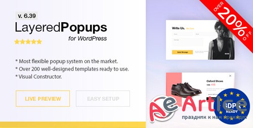 CodeCanyon - Popup Plugin for WordPress - Layered Popups v6.39 - 5978263