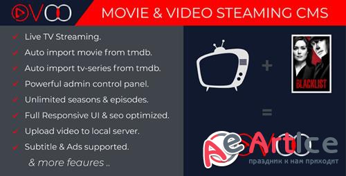 CodeCanyon - OVOO v1.5.1 - Movie & Video Streaming CMS with Unlimited TV-Series - 20180569 - NULLED