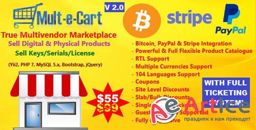 CodeCanyon - Mult-e-Cart v2.0 - eCommerce - Multecart eCommerce Digital Multivendor marketplace shopping Cart - CMS - eCommerce - 21772349