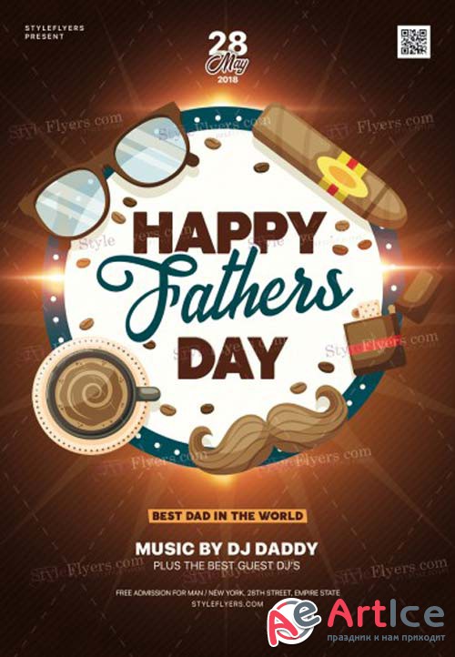 Fathers Day V19 2018 PSD Flyer Template