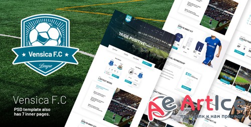 ThemeForest - Vensica FC v1.0 - Football Club Creative PSD Template - 22001140