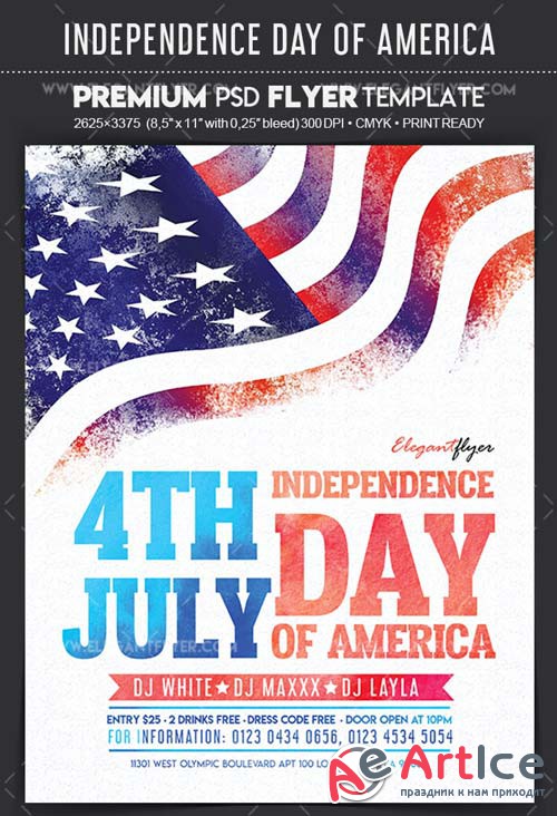 Independence Day of America V17 2018 Flyer PSD Template