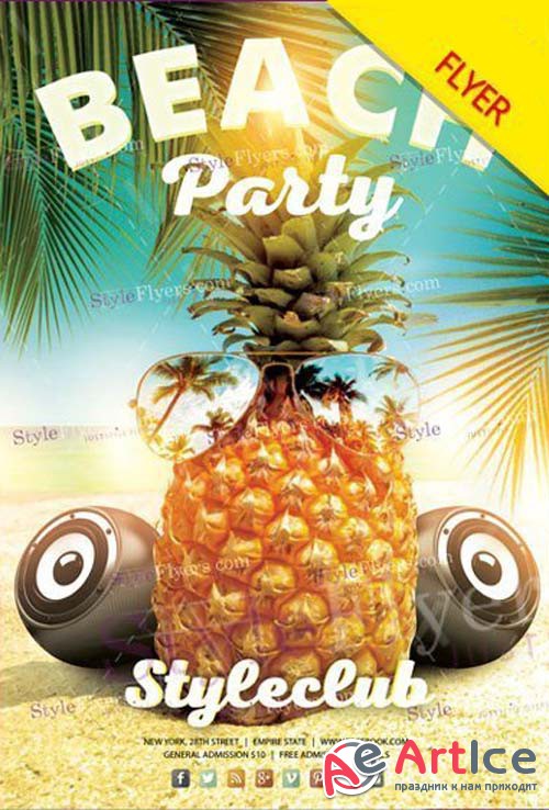 Beach Party V10 2018 Flyer PSD
