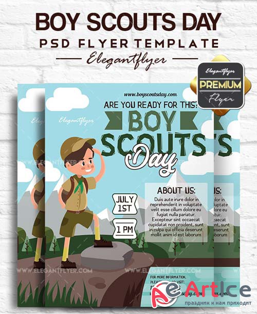 Boy Scouts Day V1 2018 Flyer PSD Template