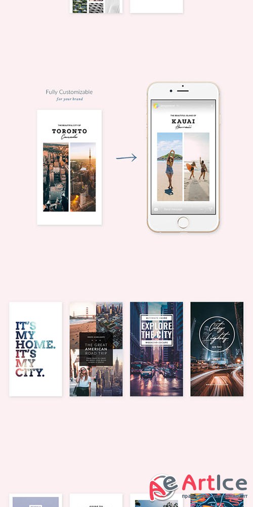 Cities Instagram Stories - 30 Beautiful Instagram Story templates designed in Photoshop
