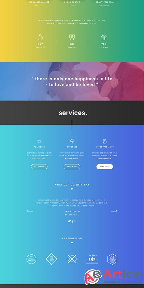 WellMadePixel - Elegance - One Page Wedding Agency Muse Template