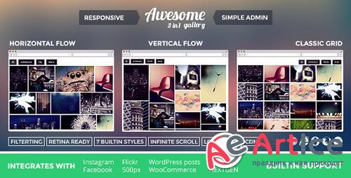 CodeCanyon - Awesome Gallery v2.1.20 - Instagram, Flickr, Facebook galleries on your site - 6462937