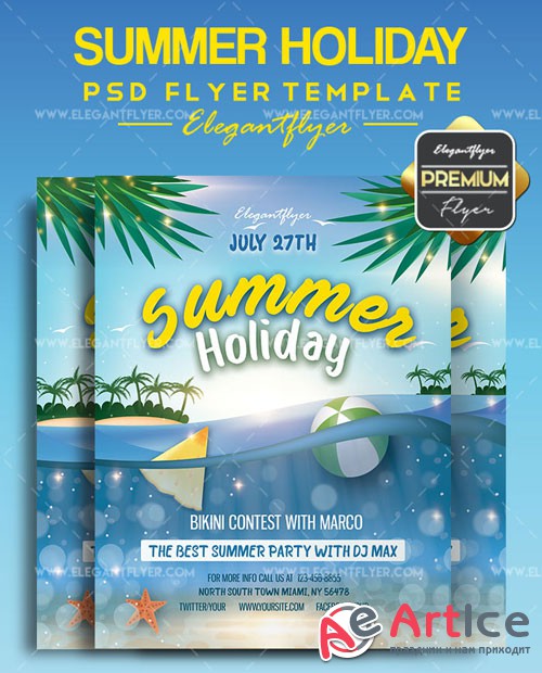 Summer Holiday V12 2018 Flyer PSD Template