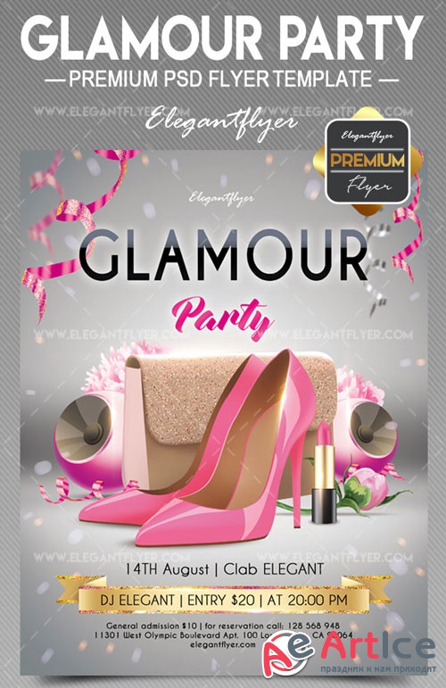 Glamour party V7 2018 Flyer PSD Template