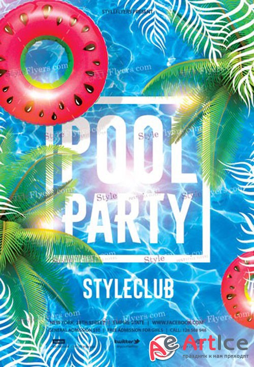 Pool Party V19 2018 PSD Flyer Template