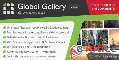CodeCanyon - Global Gallery v6.2 - Wordpress Responsive Gallery - 3310108