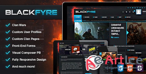 ThemeForest - Blackfyre v2.4.2 - Create Your Own Gaming Community - 10618851